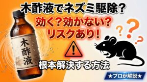 ネズミ駆除に木酢液は効く？リスクと根本解決する方法をプロが解説