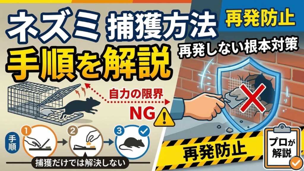 ネズミの捕獲方法と自力対処の限界｜手順・再発しない根本対策をプロが解説