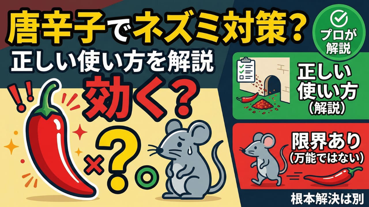 ネズミに唐辛子は効く？正しい使い方と限界をプロが解説