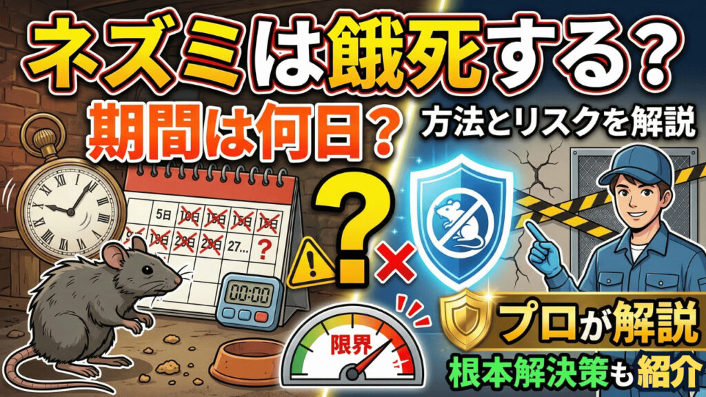 ネズミは餓死する？期間・方法・限界と根本解決策をプロが解説