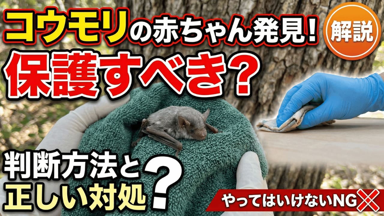 コウモリの赤ちゃんを見つけたらどうする？保護すべきか判断する方法と正しい対処法