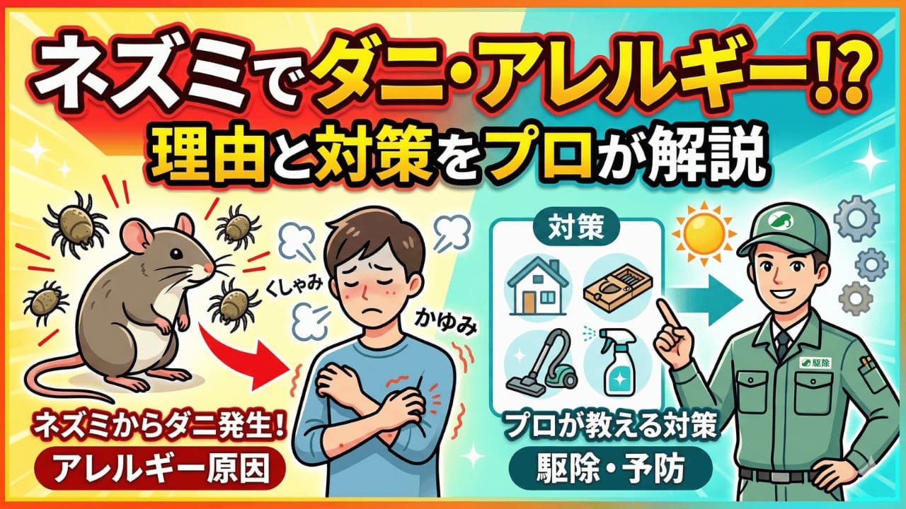 ネズミがいるとダニ・アレルギーが起きる理由と対策をプロが解説