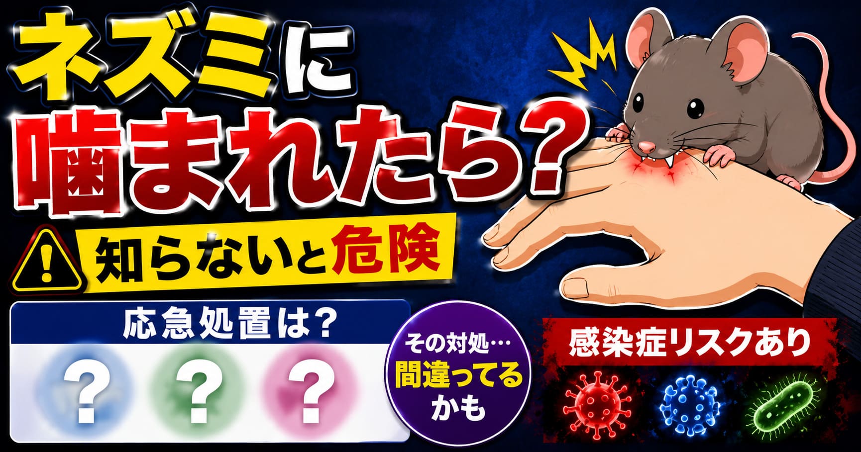 ネズミに噛まれたらどうする？応急処置と感染症リスクをプロ解説