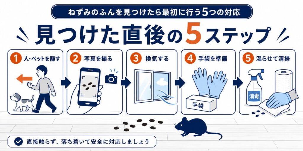 ねずみのふんを見つけたら行う5つの対処法