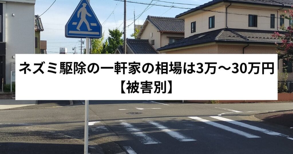 ネズミ駆除の一軒家の相場は3万〜30万円【被害別】
