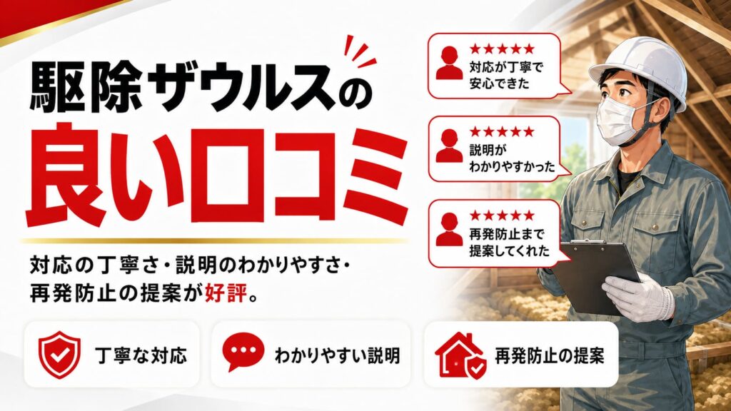 駆除ザウルスの良い口コミ