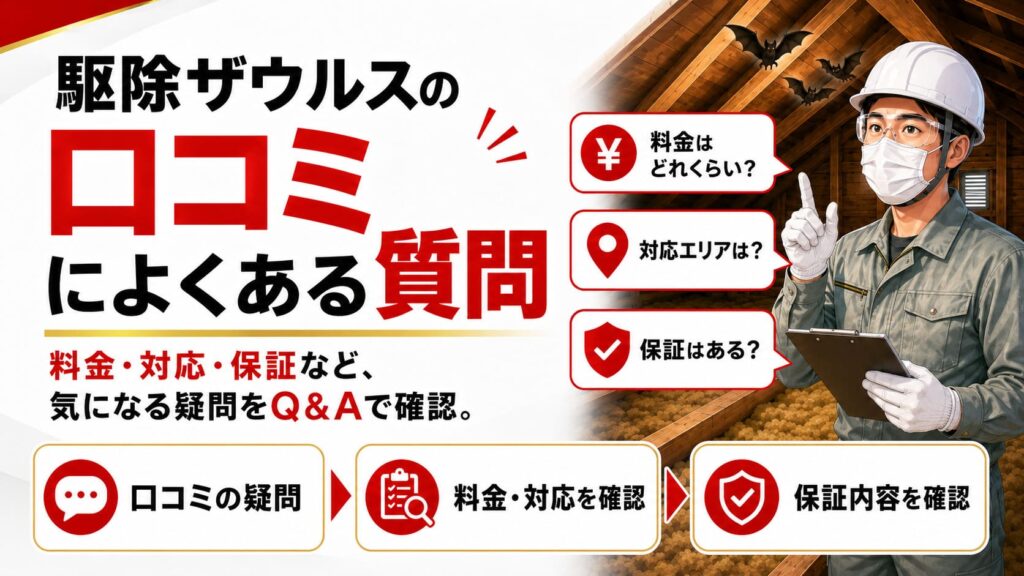 駆除ザウルスのコウモリ駆除によくある質問