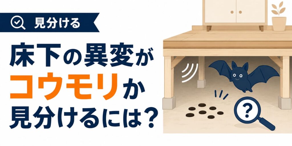 床下の異変がコウモリか見分けるには？