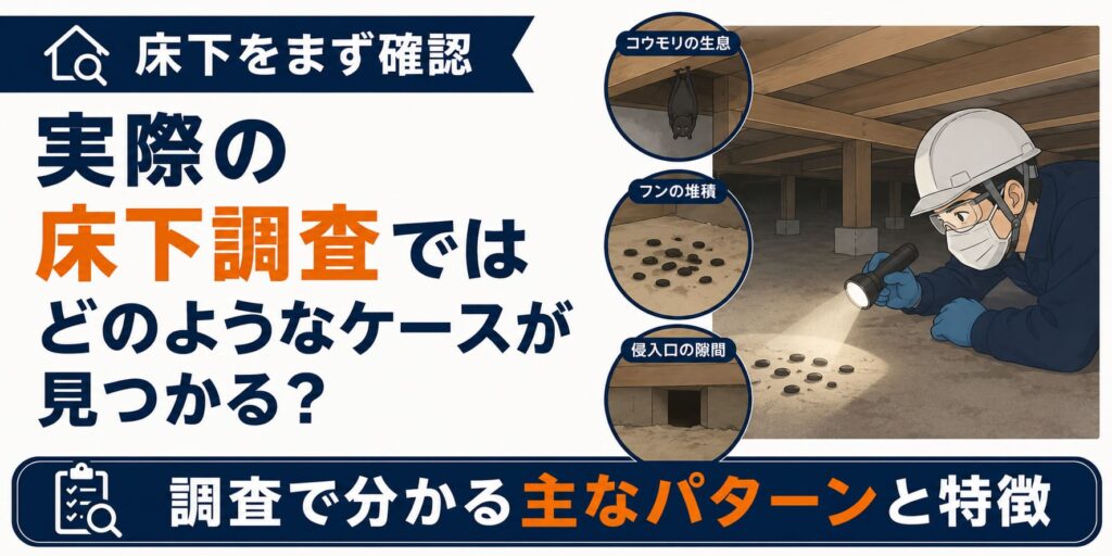 実際の床下調査ではどのようなケースが見つかる？