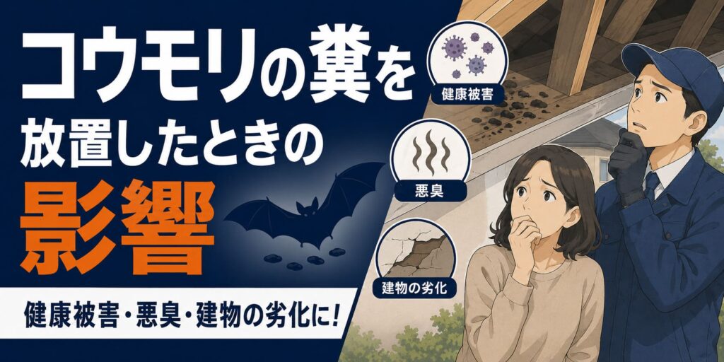 コウモリの糞を放置したときの影響