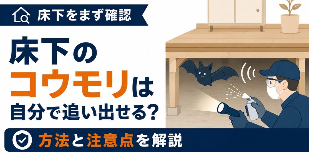 床下のコウモリは自分で追い出せる？