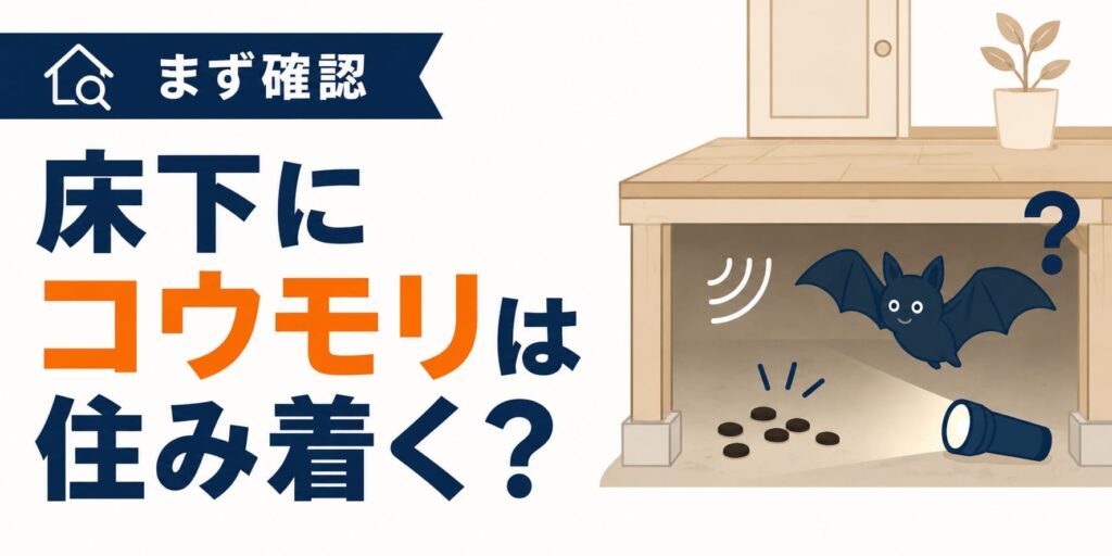 床下にコウモリは住み着く？