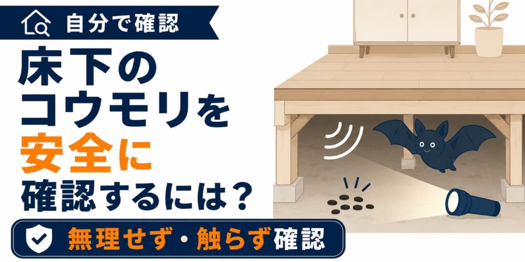 床下のコウモリを自分で安全に確認するには？
