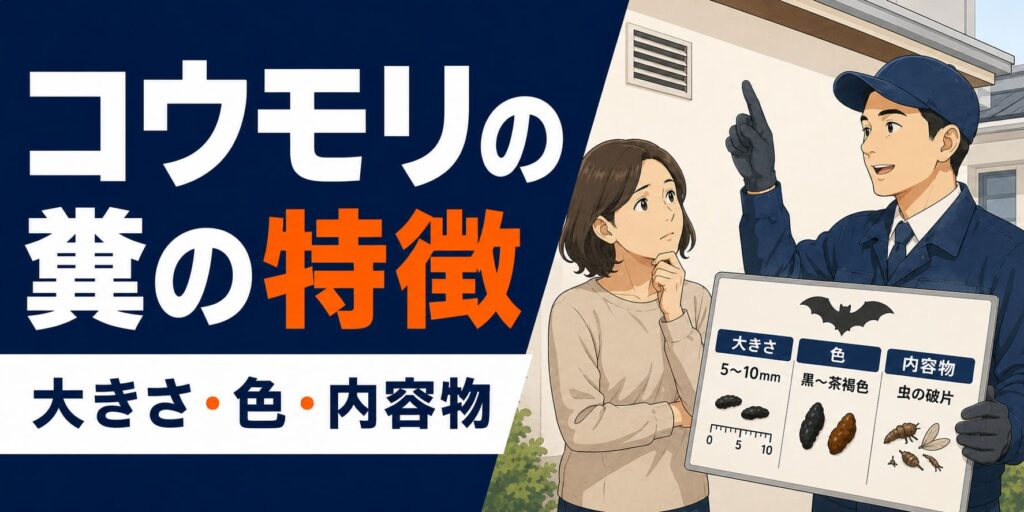 コウモリの糞の特徴｜大きさ・色・内容物