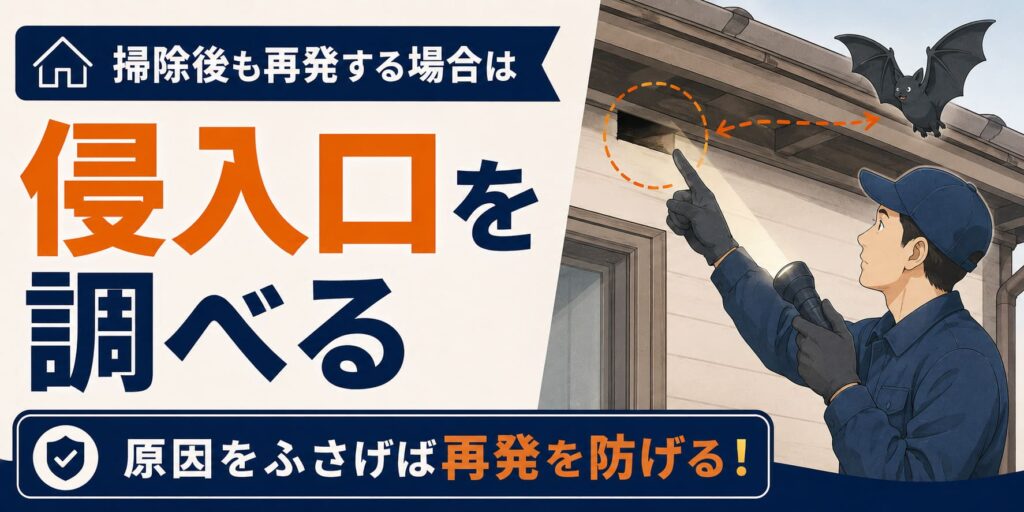 掃除後も再発する場合は侵入口を調べる