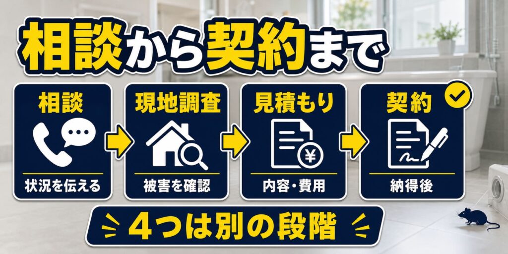 相談・現地調査・見積もり・契約はどこが違うのか