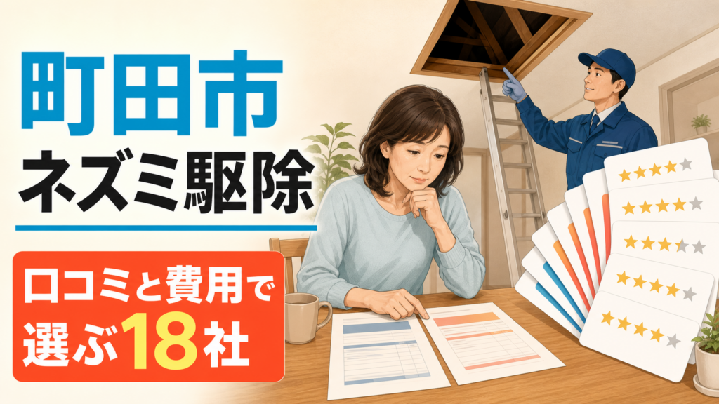町田市のネズミ駆除業者18社を口コミと費用で比較するアイキャッチ画像