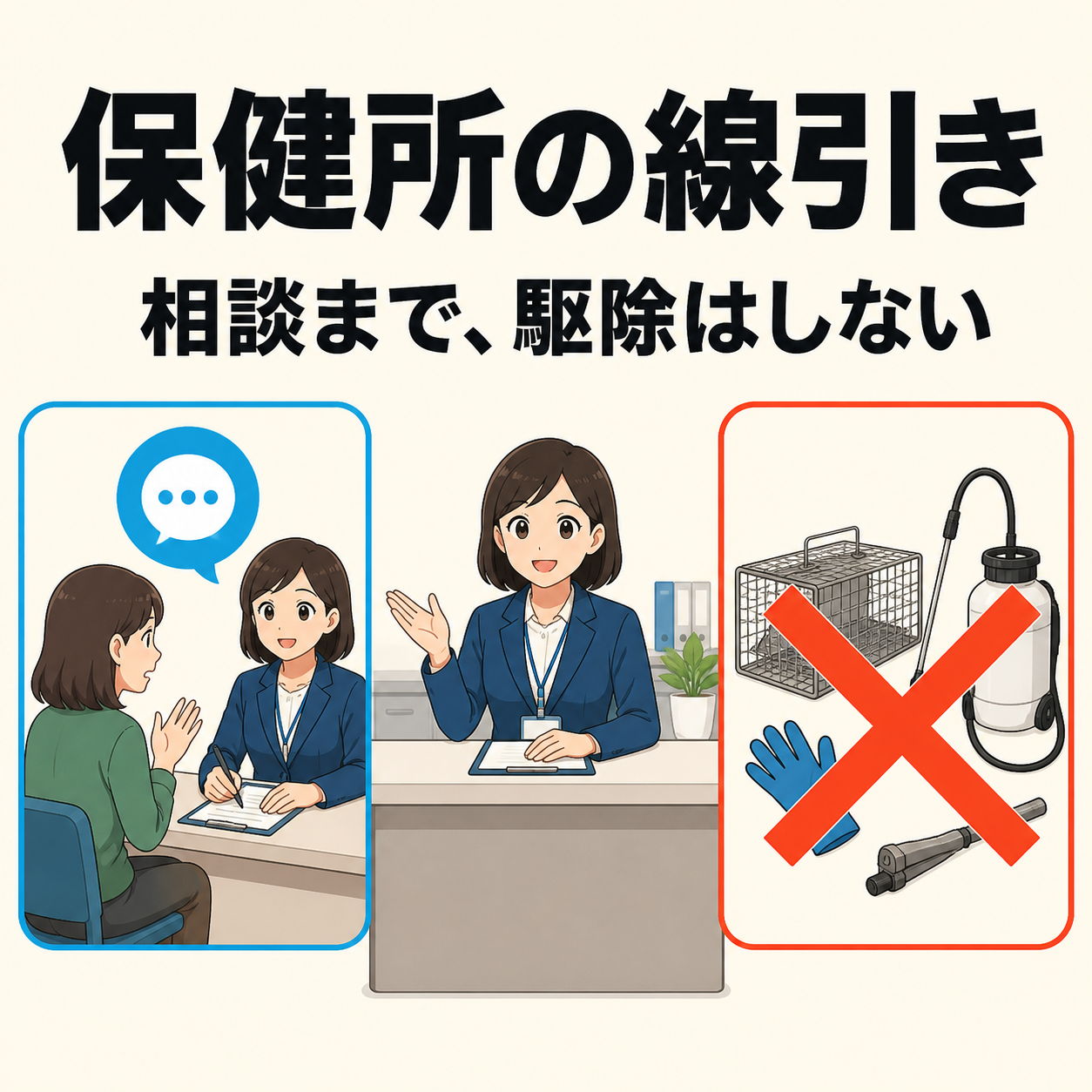 さいたま市の保健所がネズミ被害でできること・できないことを整理した図解