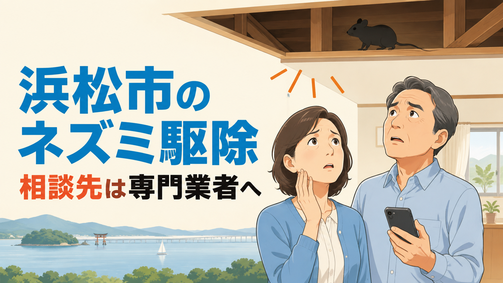 浜松市のネズミ駆除の相談先は専門業者へ|天井裏のネズミに気づいた夫婦