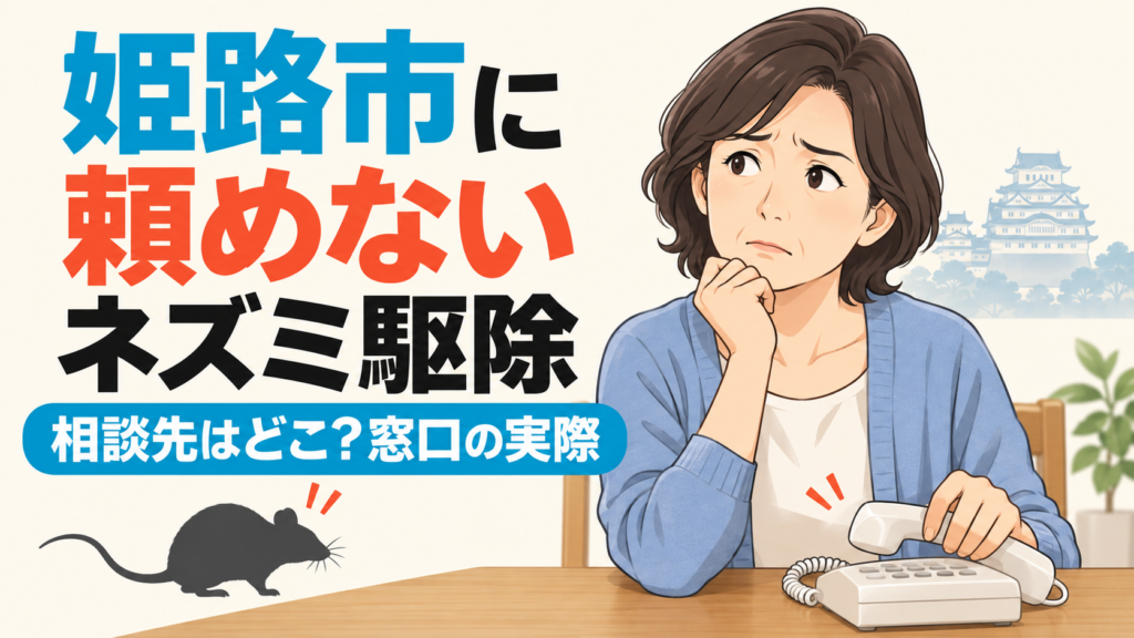 姫路市のネズミ駆除は市に頼めないことを伝えるアイキャッチ画像