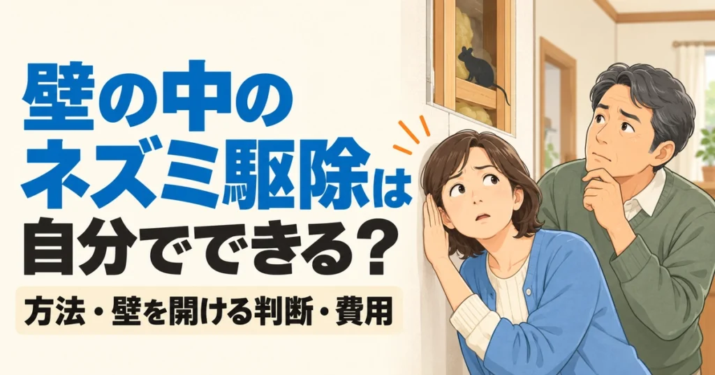 壁の中のネズミ駆除方法と費用の案内