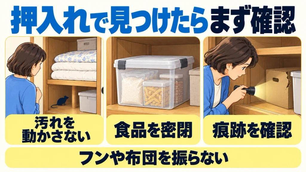 布団や衣類の汚れ・破れ、洗濯表示、洗えるかどうかを確認し、処理が難しい物は使う前に相談する判断の図。